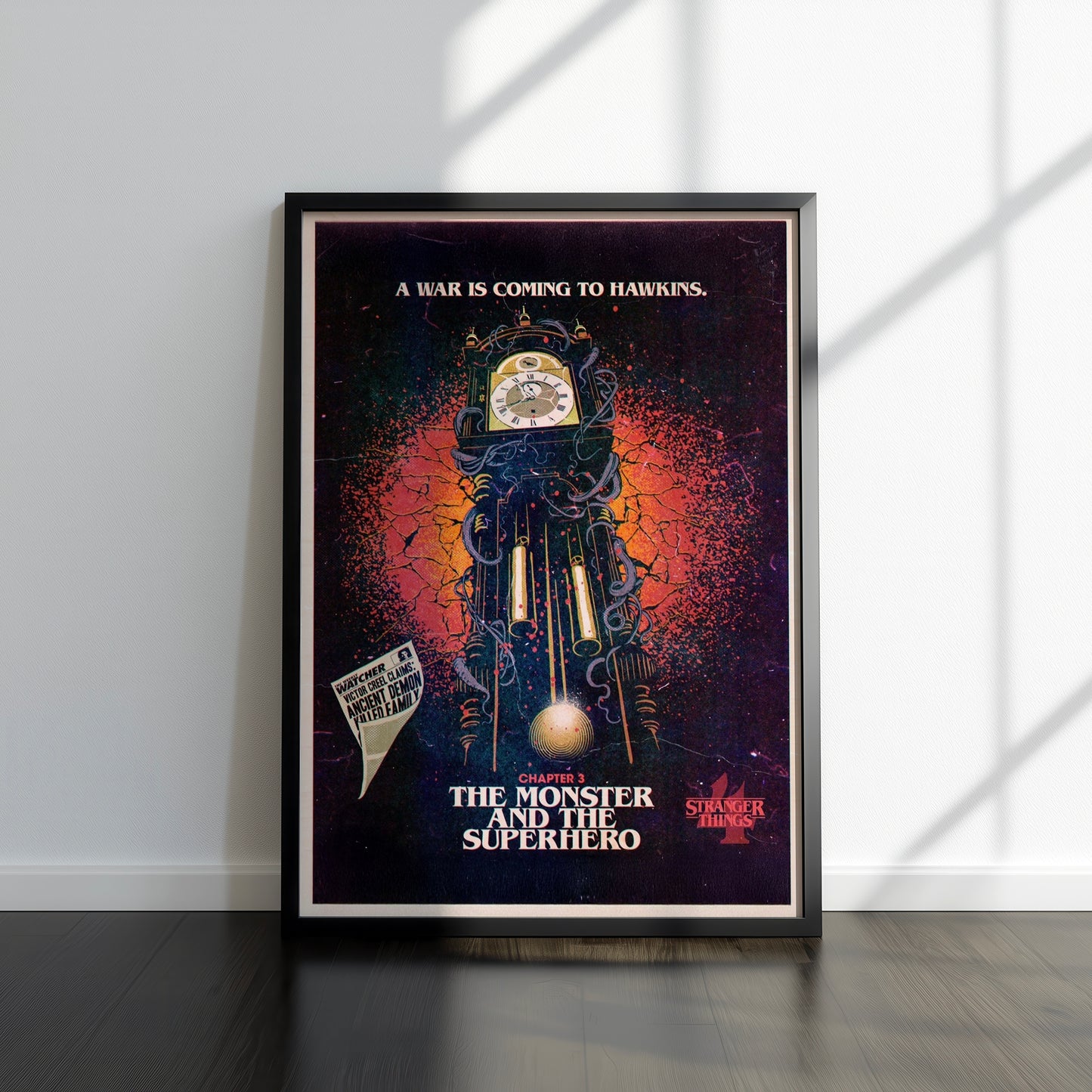 80s Sci-Fi TV Show Inspired Art Print, Season 4
