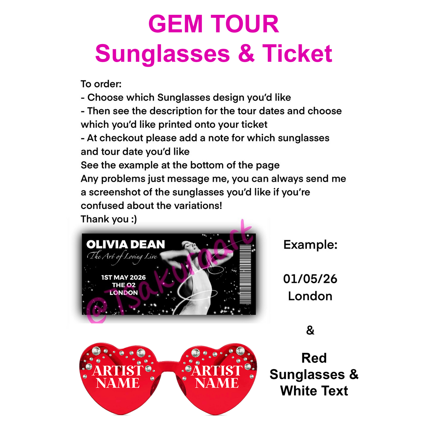 Popstar 2026 Tour Sunglasses