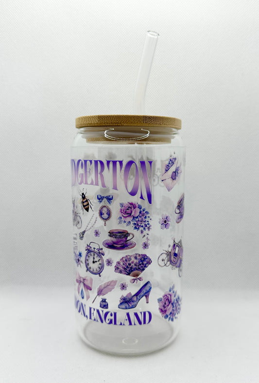 B TV Show 16oz Glass Tumbler with Straw