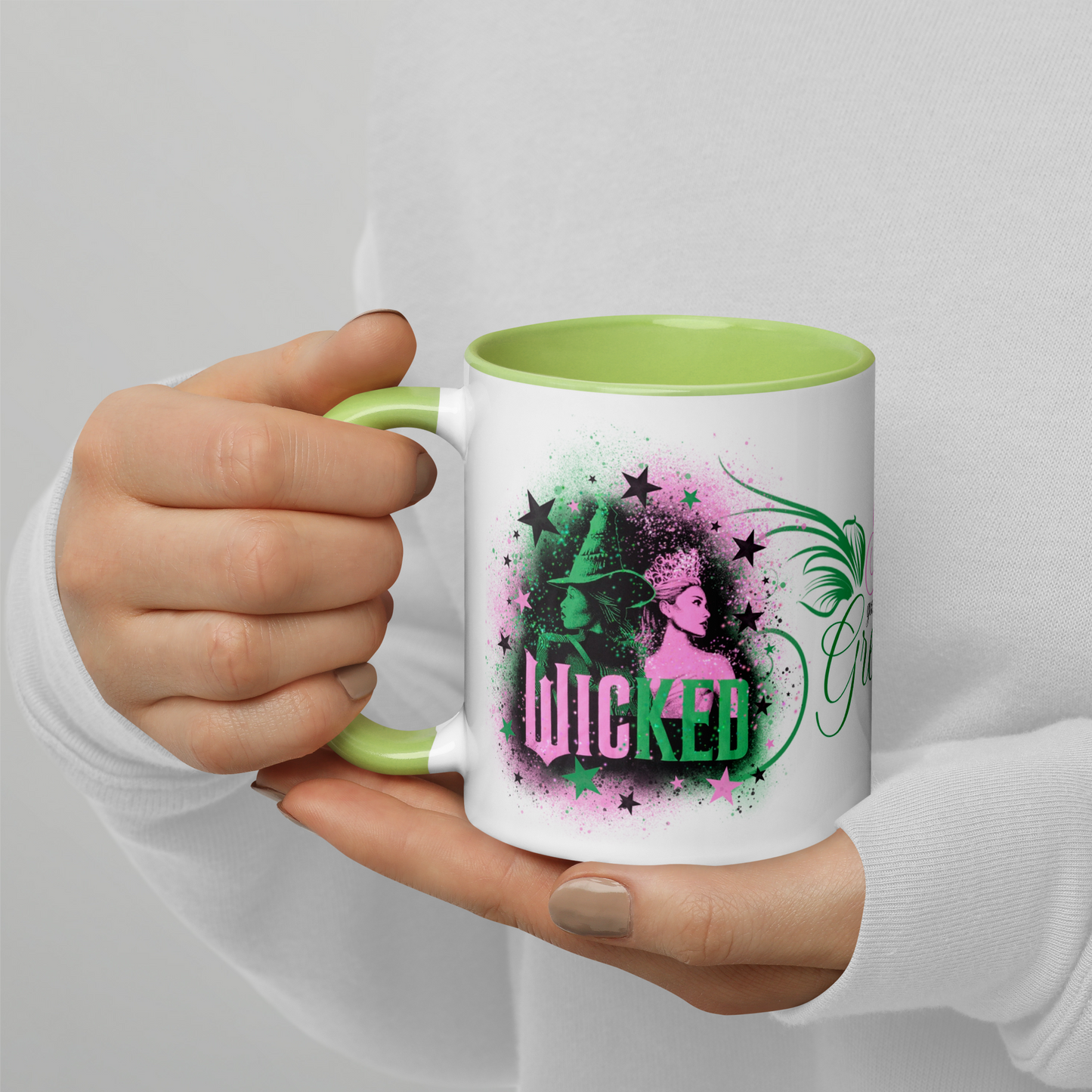 Pink goes good with Green Mug