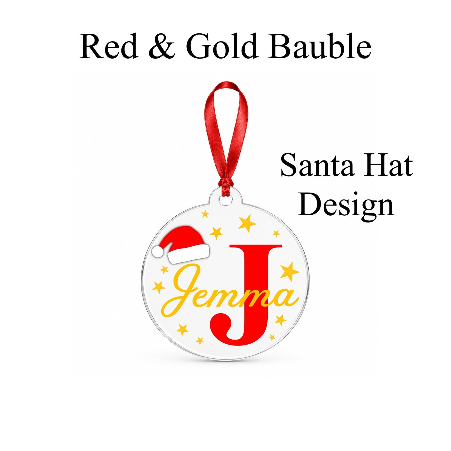 Personalised Acrylic Christmas Bauble | Custom Name Tree Decoration Gift
