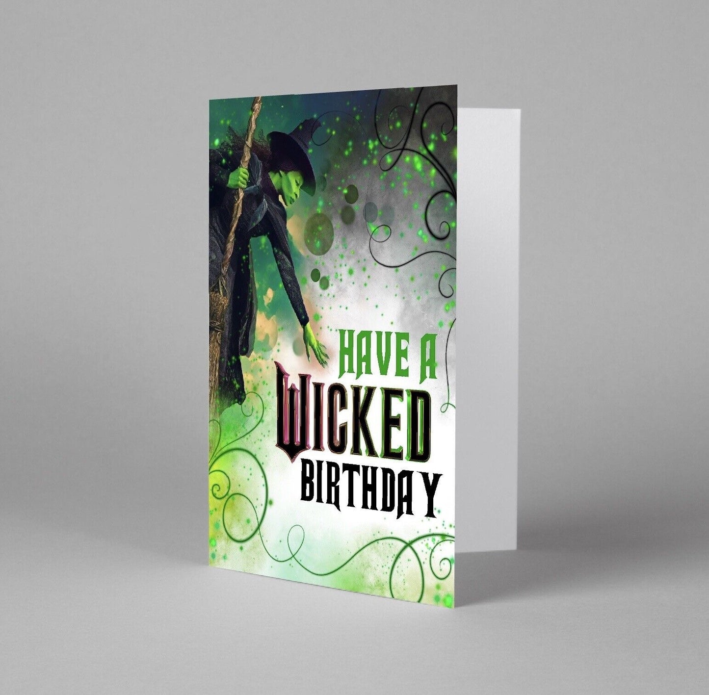 Green Witch Birthday Card