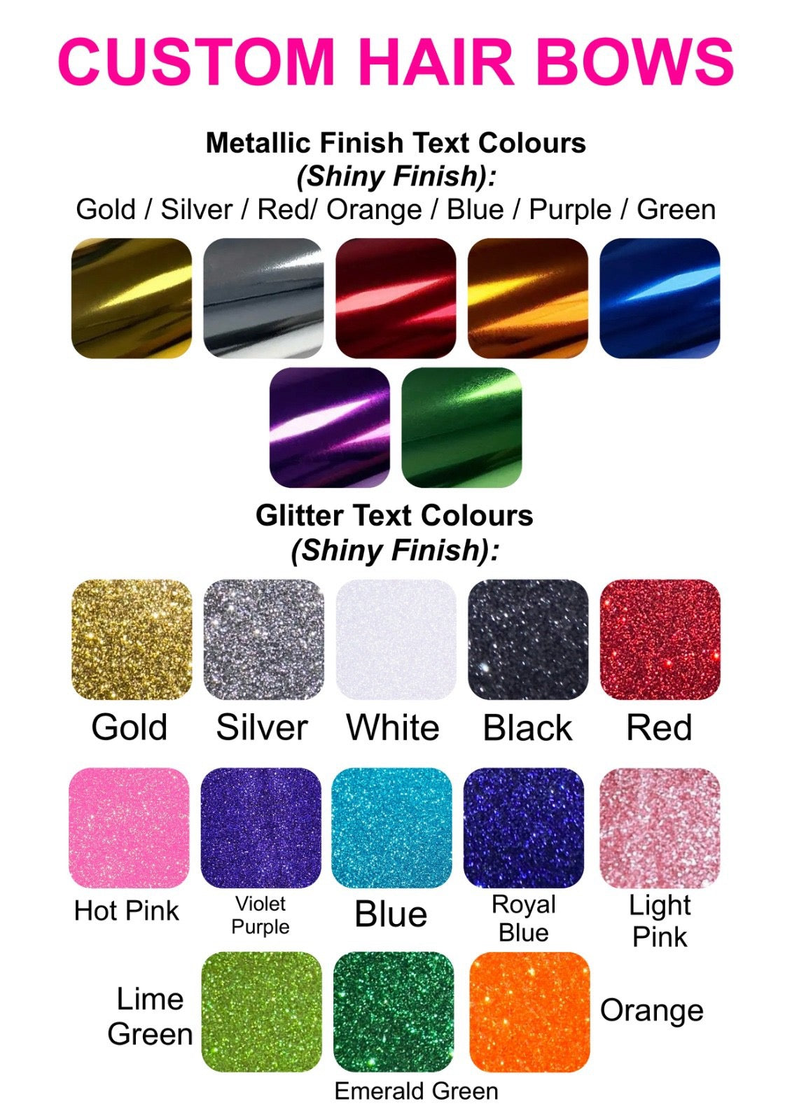 HM Hair Bow Clips