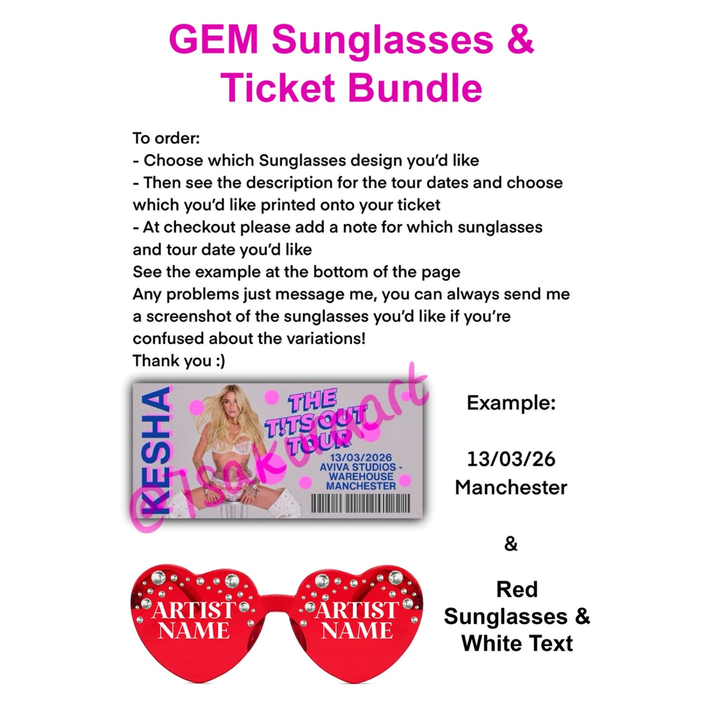 Popstar Tour Sunglasses