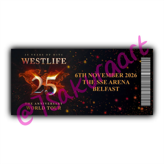 W, 25th Anniversary Tour Souvenir Tickets, 2026 Tour
