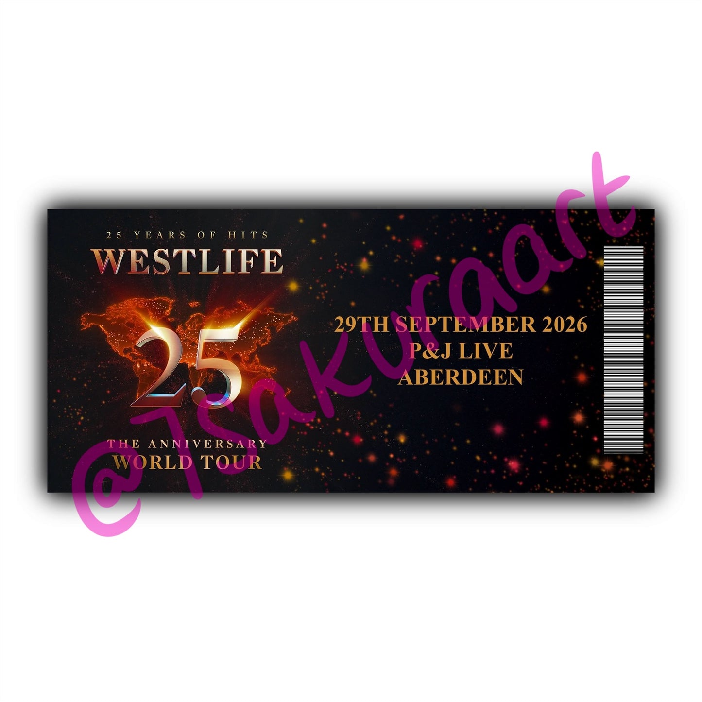 W, 25th Anniversary Tour Souvenir Tickets, 2026 Tour