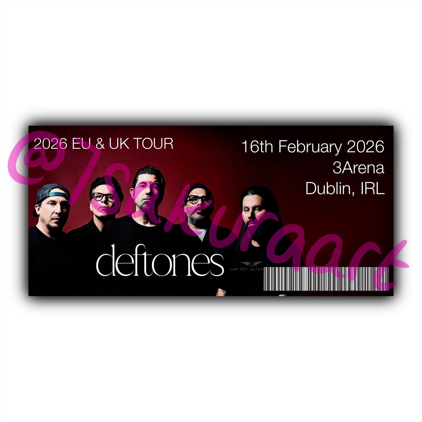 D 2026 Tour Souvenir Tickets