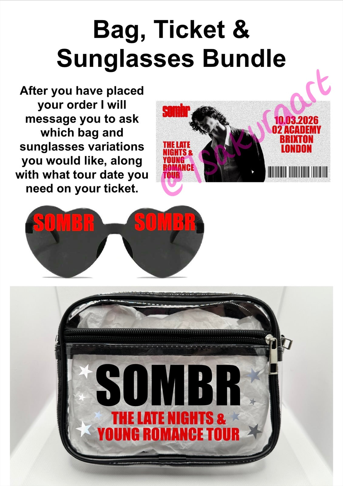 Popstar Tour Concert Bag Clear Stadium Approved PVC Concert Crossbody Bag