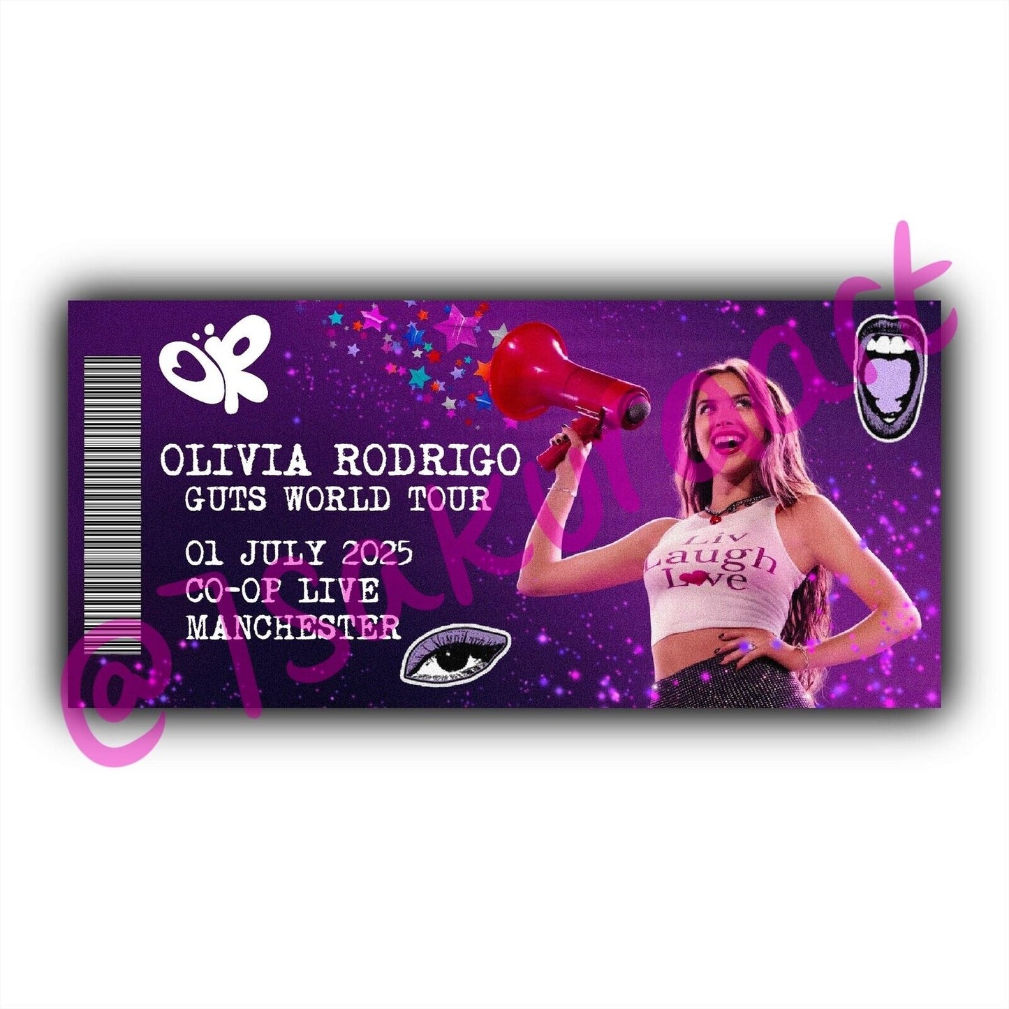 OR Guts 2025 Tour Souvenir Tickets