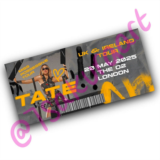 Popstar Possessive 2025 Tour Souvenir Tickets