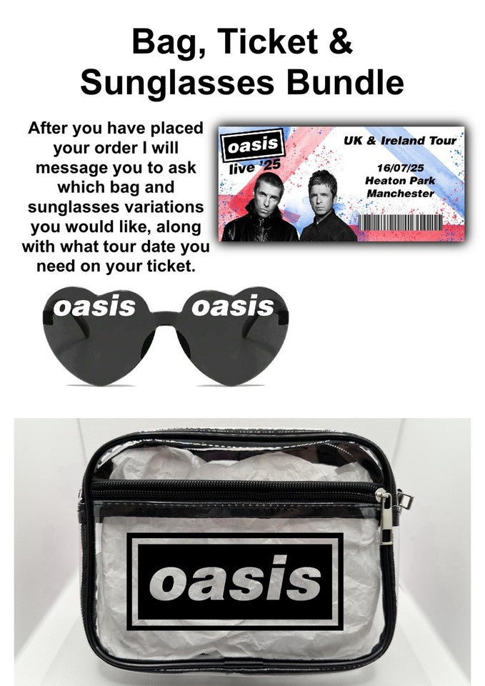Britpop Tour Concert Bag, Clear Stadium Approved PVC Concert Crossbody Bag