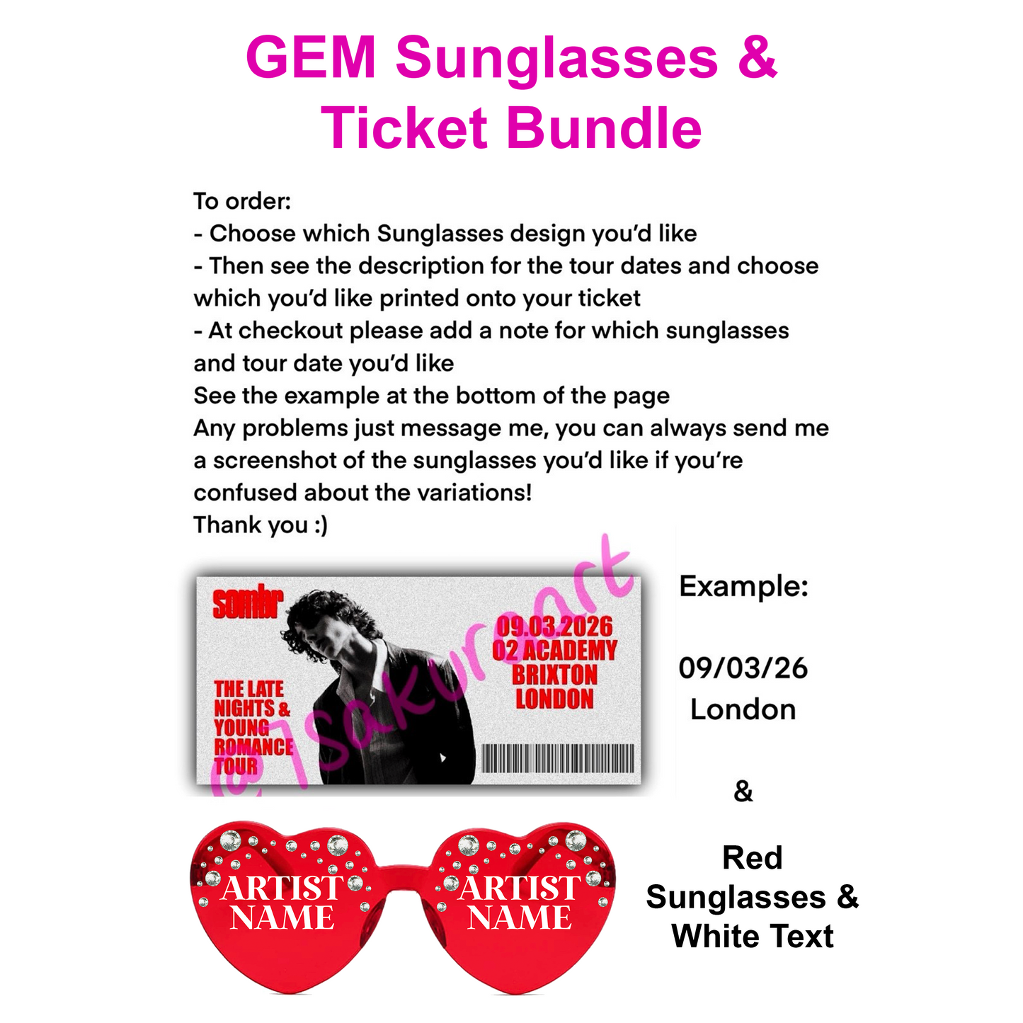 S Popstar 2026 Tour Sunglasses