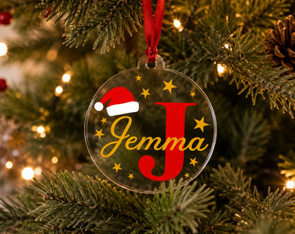 Personalised Acrylic Christmas Bauble | Custom Name Tree Decoration Gift