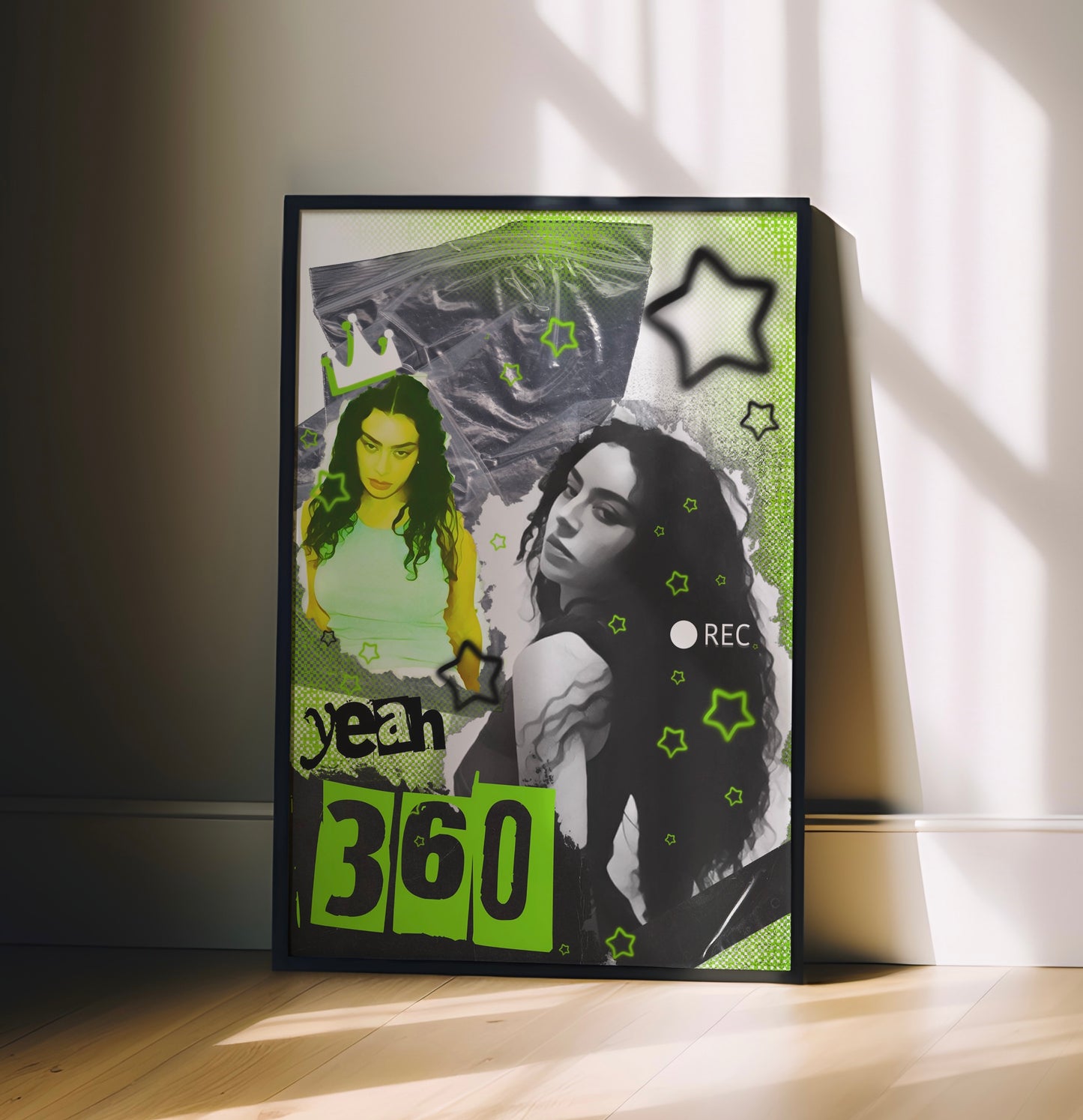 Iconic Green and Black Poster