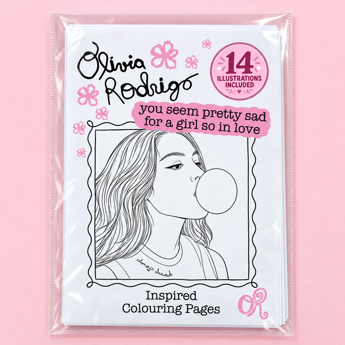 OR A4 Colouring Pack, 14 Colouring Pages, 170gsm Paper Gift