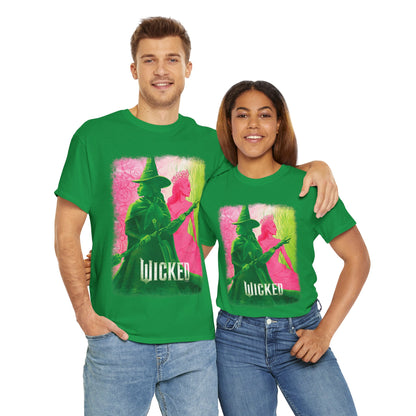 Green & Pink Witches Top