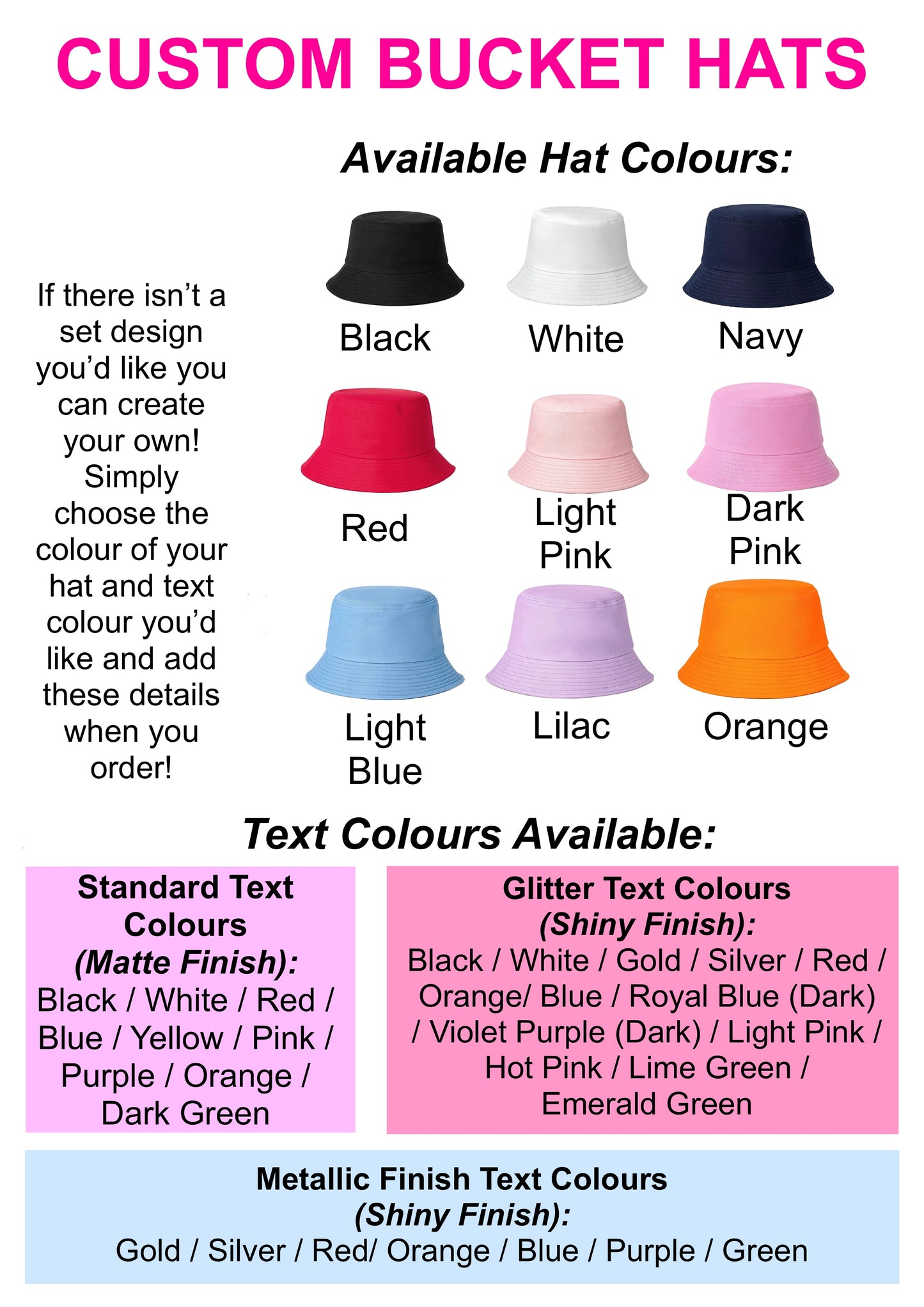 S inspired Bucket Hats