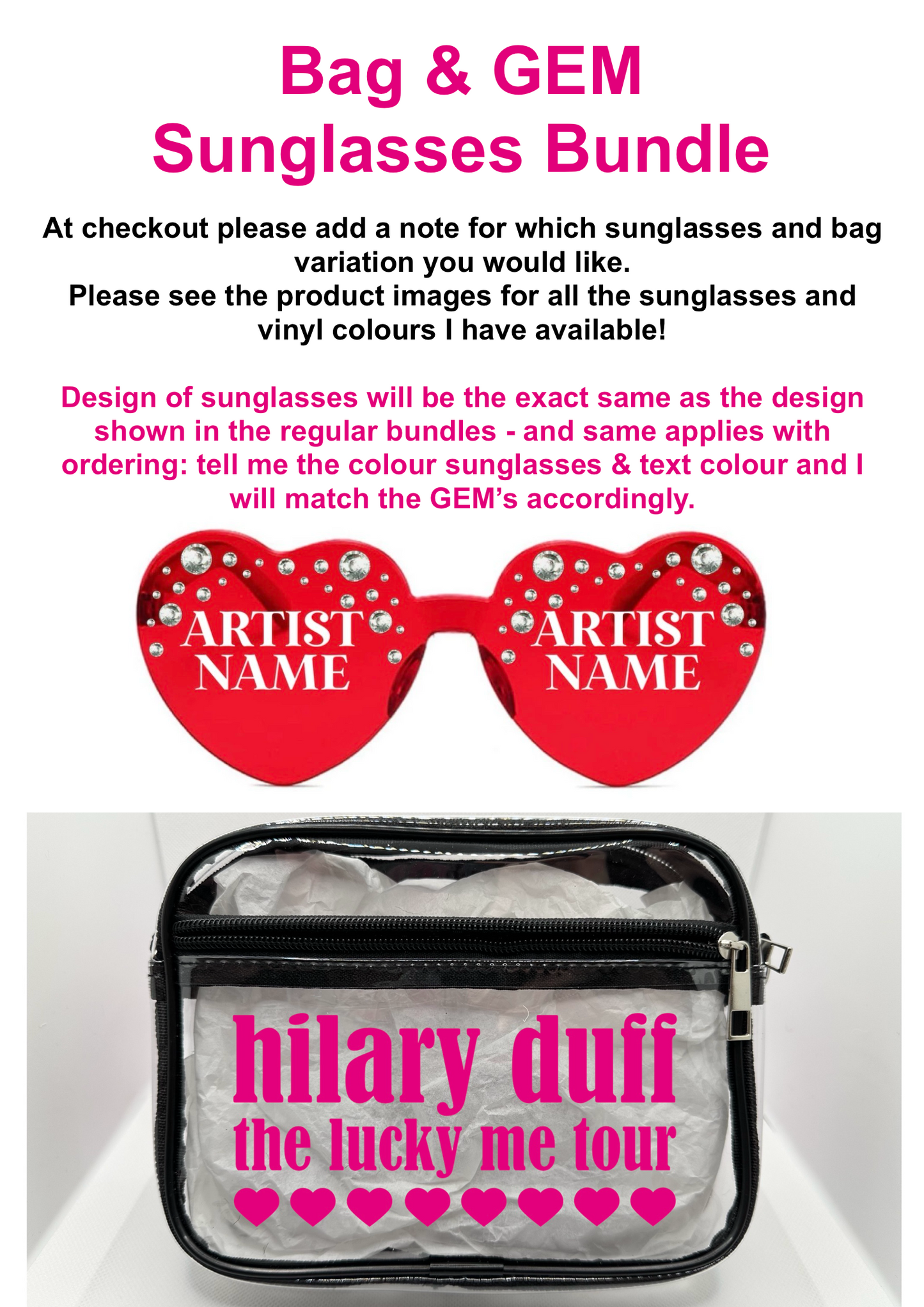 HD 2026 Tour Concert Bag Clear Stadium Approved PVC Concert Crossbody