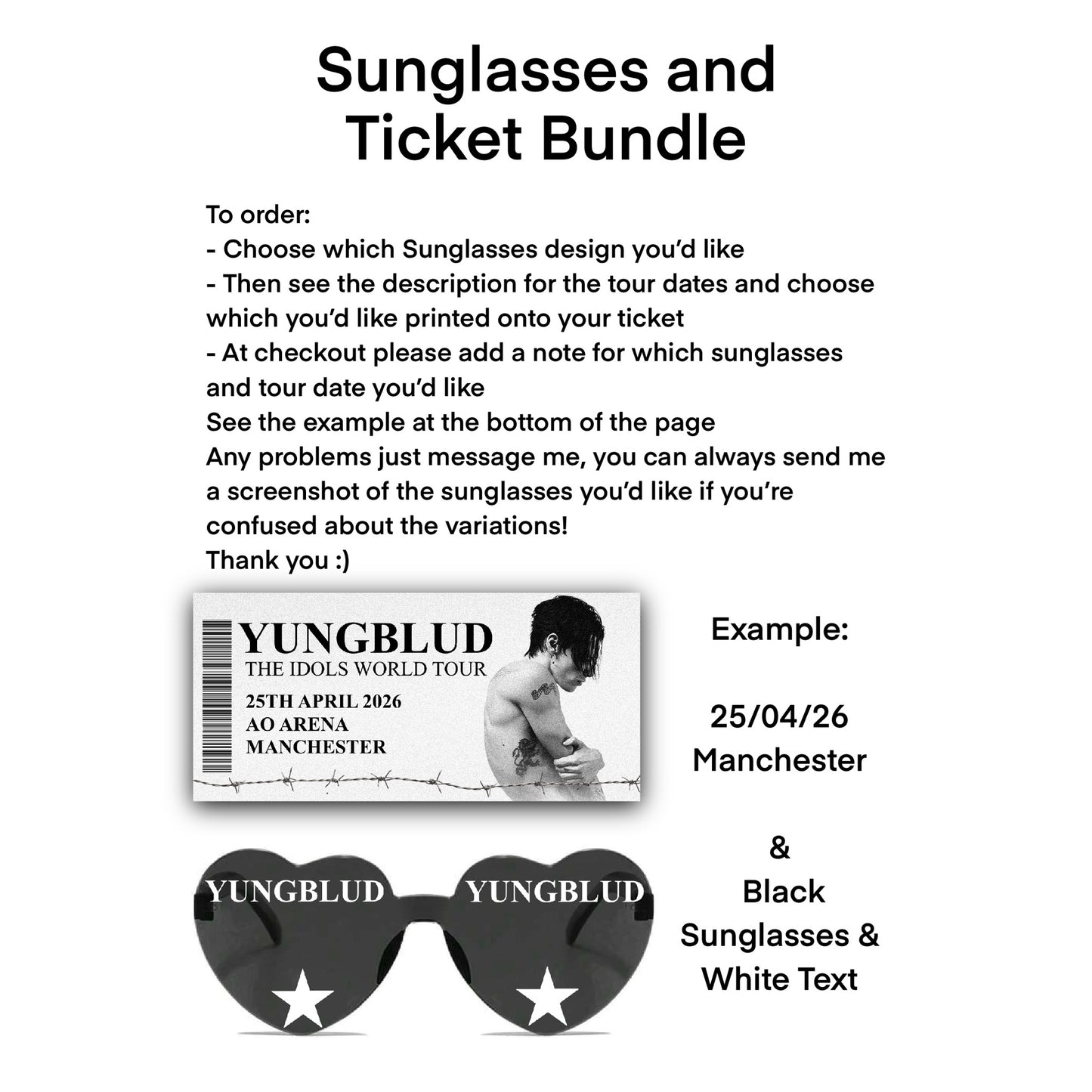 YB Idols Concert Sunglasses