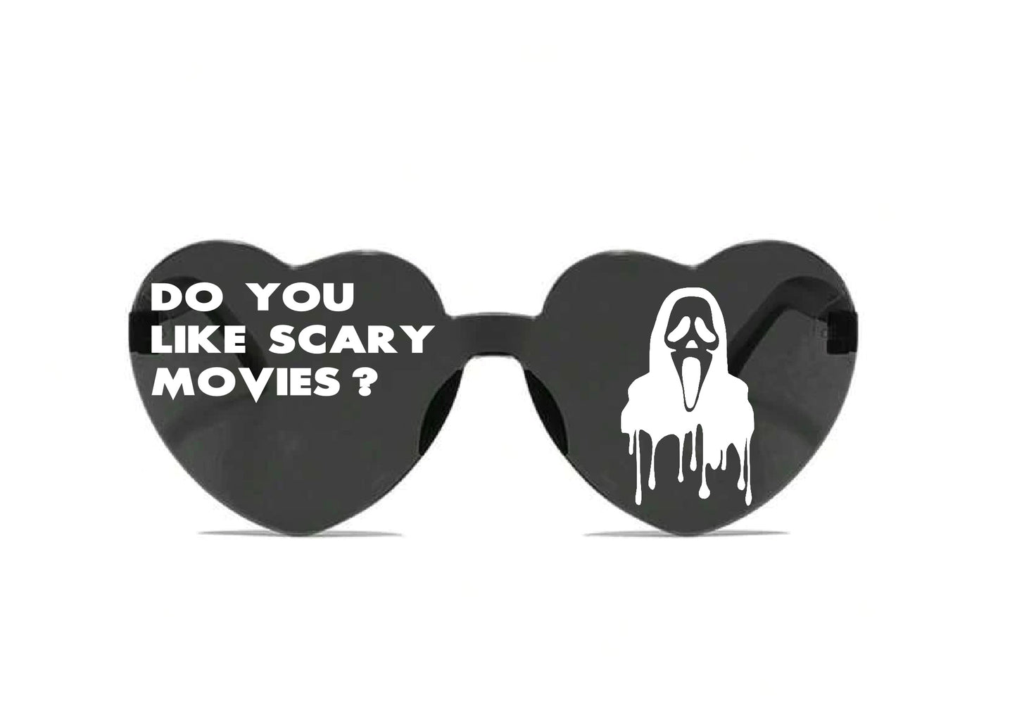 Horror Movie Character Sunglasses, Halloween Heart Shaped Sunglasses Halloween Party Dress Up