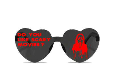 Horror Movie Character Sunglasses, Halloween Heart Shaped Sunglasses Halloween Party Dress Up