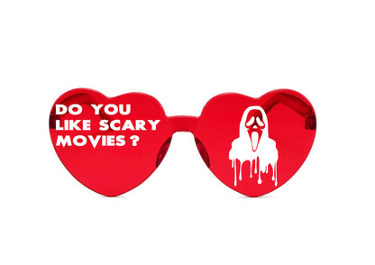 Horror Movie Character Sunglasses, Halloween Heart Shaped Sunglasses Halloween Party Dress Up