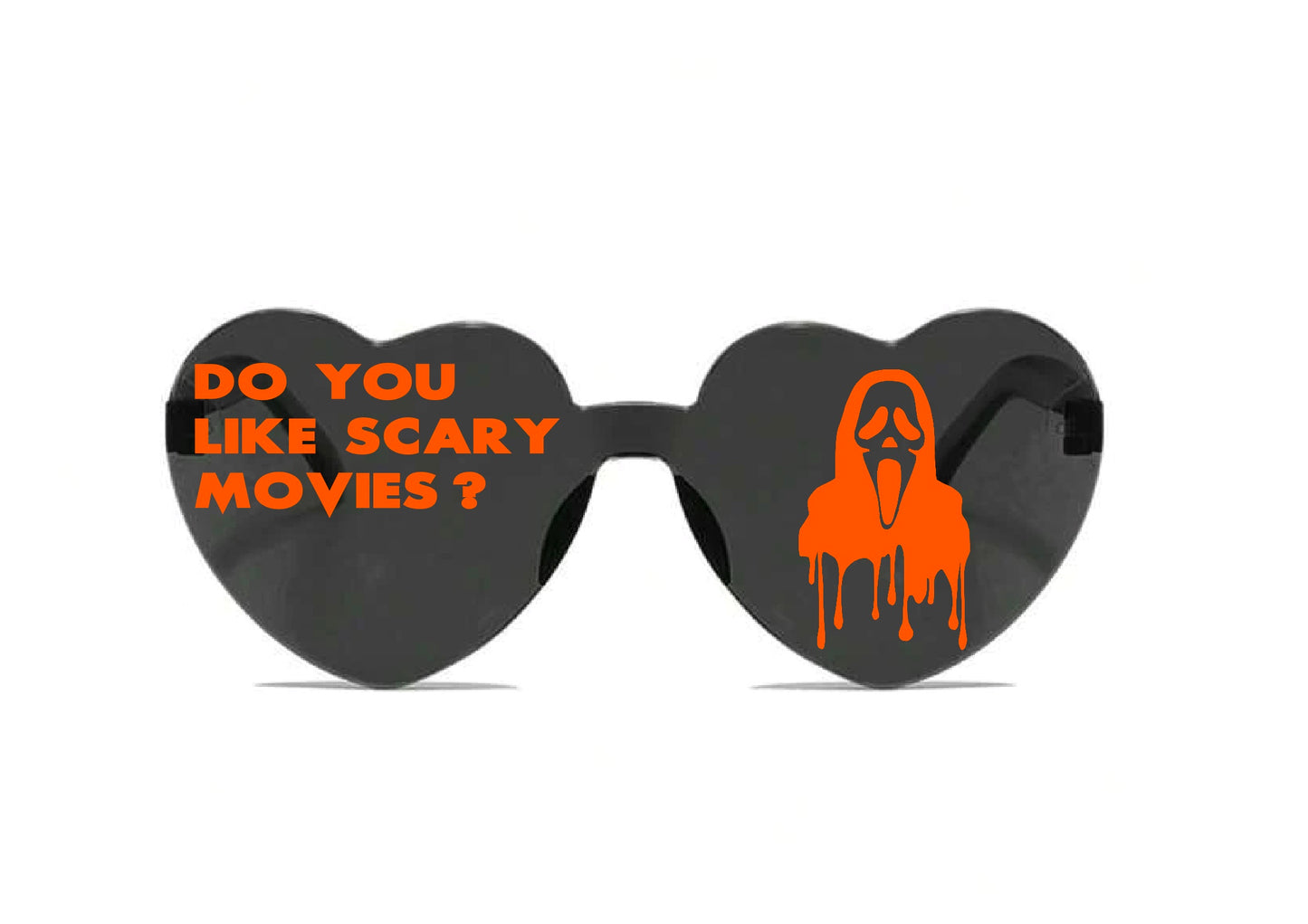 Horror Movie Character Sunglasses, Halloween Heart Shaped Sunglasses Halloween Party Dress Up