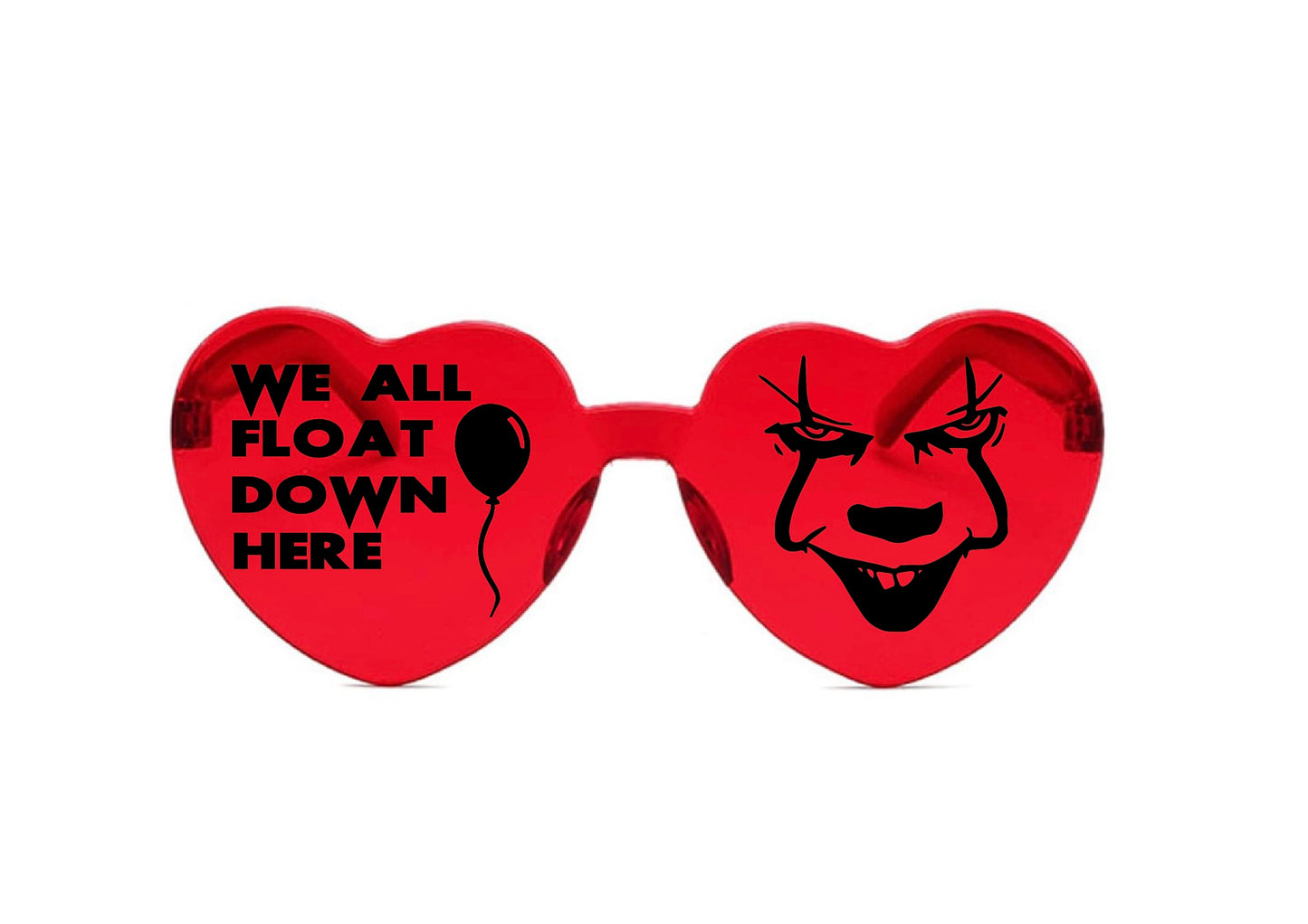 Horror Movie Character Sunglasses, Halloween Heart Shaped Sunglasses Halloween Party Dress Up