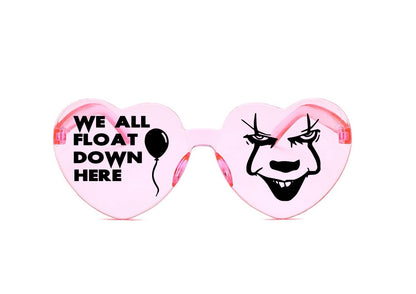 Horror Movie Character Sunglasses, Halloween Heart Shaped Sunglasses Halloween Party Dress Up