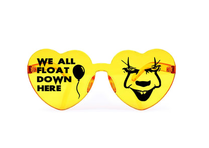 Horror Movie Character Sunglasses, Halloween Heart Shaped Sunglasses Halloween Party Dress Up