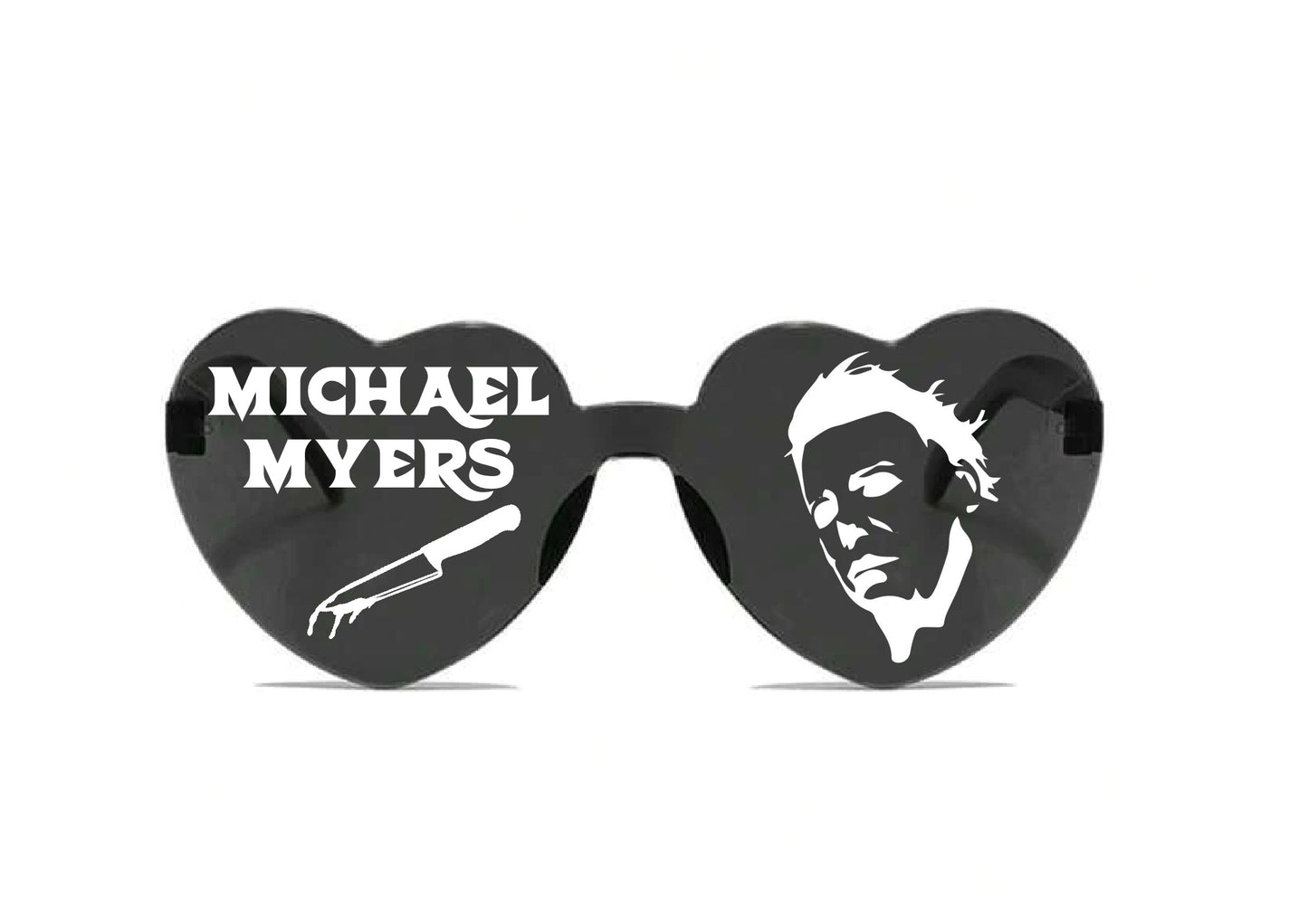 Horror Movie Character Sunglasses, Halloween Heart Shaped Sunglasses Halloween Party Dress Up