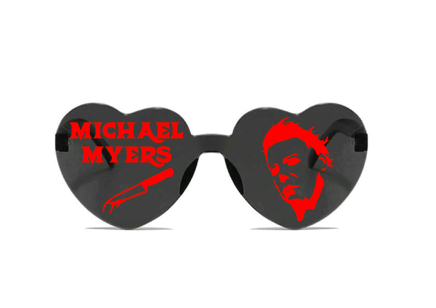 Horror Movie Character Sunglasses, Halloween Heart Shaped Sunglasses Halloween Party Dress Up