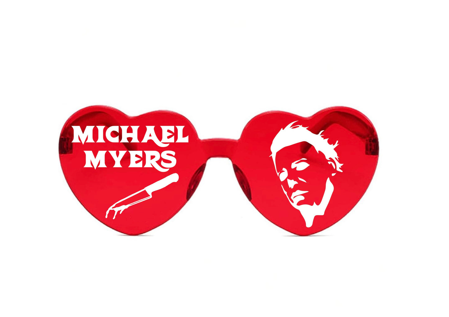 Horror Movie Character Sunglasses, Halloween Heart Shaped Sunglasses Halloween Party Dress Up