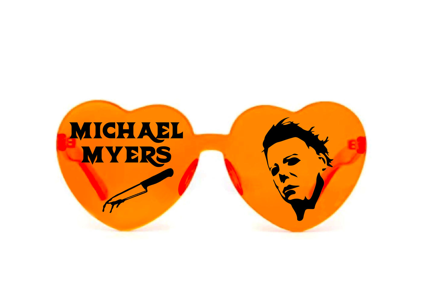 Horror Movie Character Sunglasses, Halloween Heart Shaped Sunglasses Halloween Party Dress Up