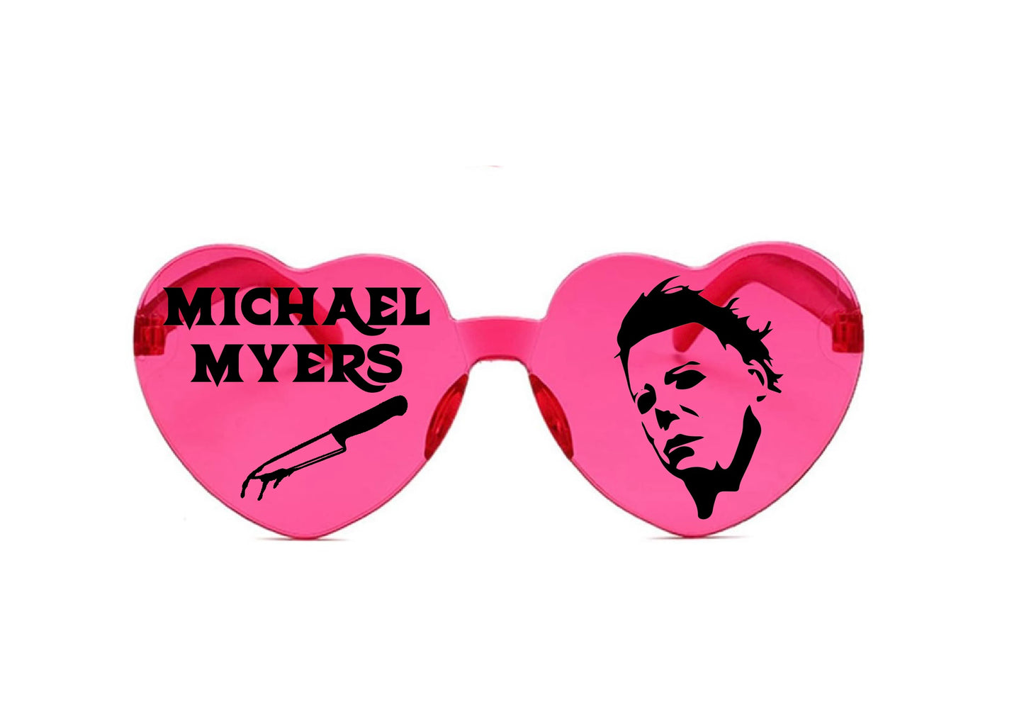 Horror Movie Character Sunglasses, Halloween Heart Shaped Sunglasses Halloween Party Dress Up