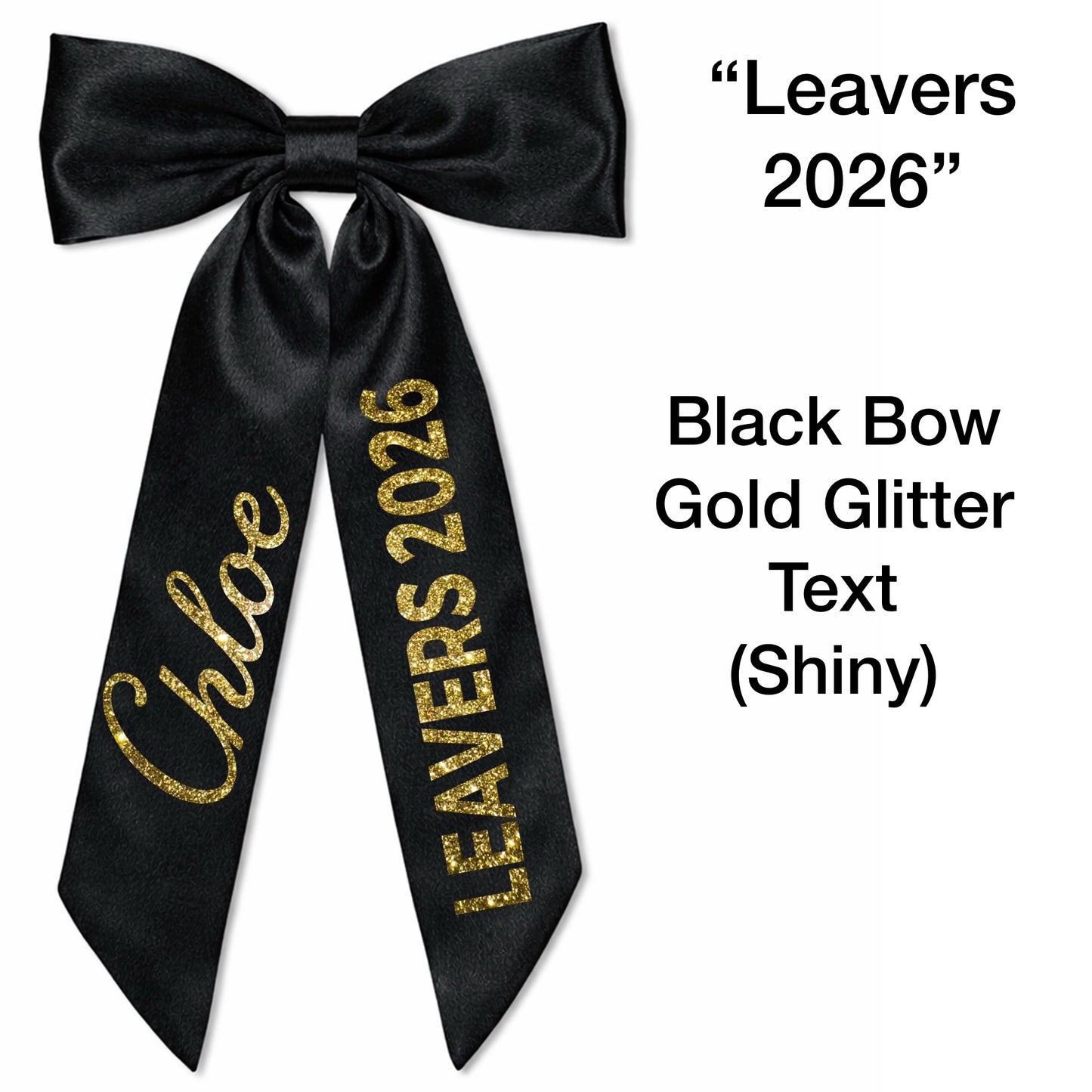 School Leaver 2026 Hair Bow Clip Personalised