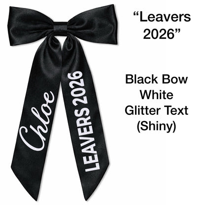 School Leaver 2026 Hair Bow Clip Personalised
