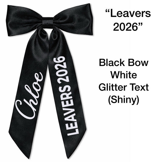 School Leaver 2026 Hair Bow Clip Personalised