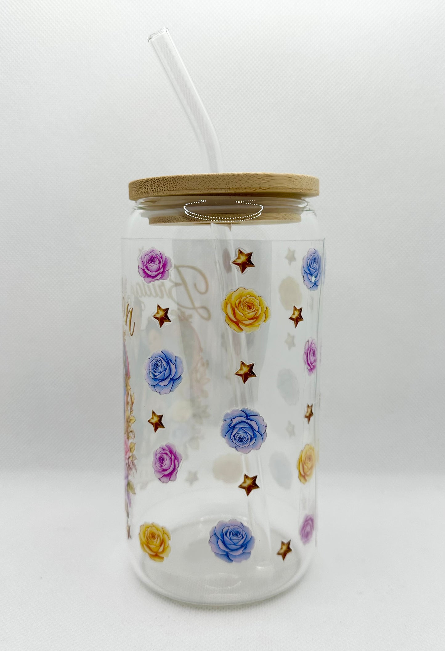 Sophie & Benedict 16oz Glass Tumbler with Straw