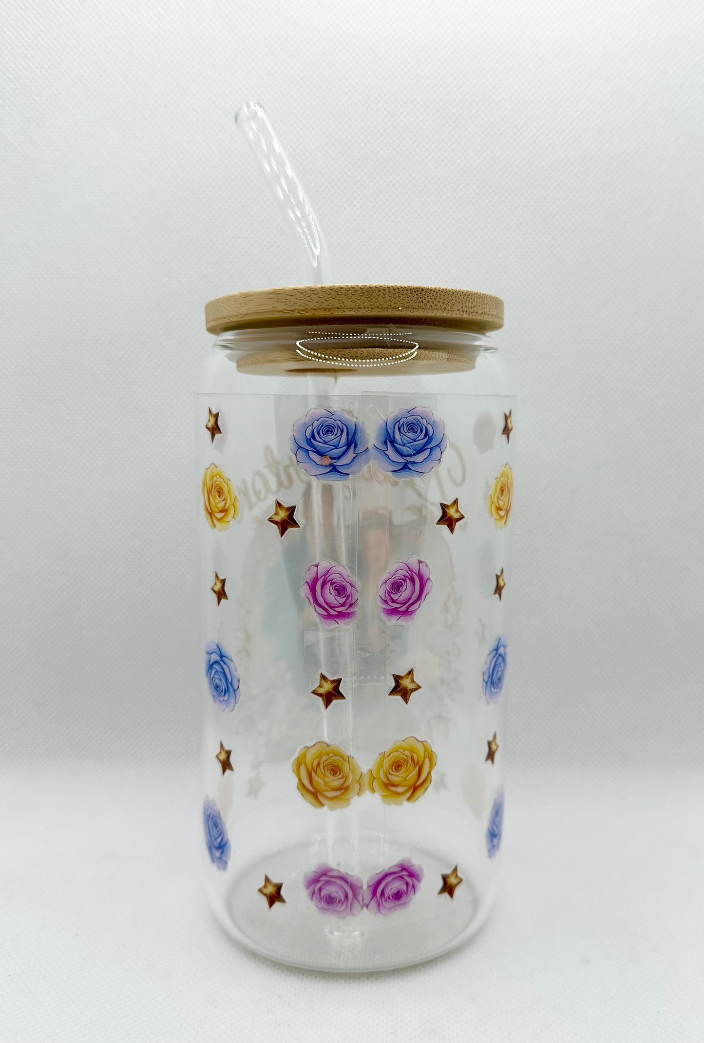 Sophie & Benedict 16oz Glass Tumbler with Straw