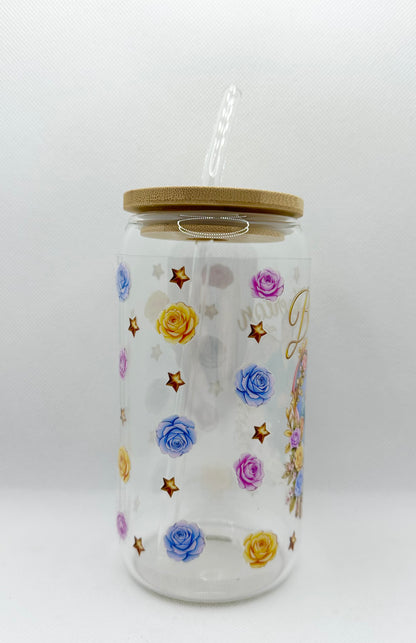 Sophie & Benedict 16oz Glass Tumbler with Straw