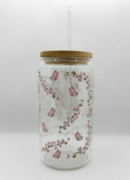 Pink - "I'm the Tea you will be having" B TV Show 16oz Glass Tumbler with Straw
