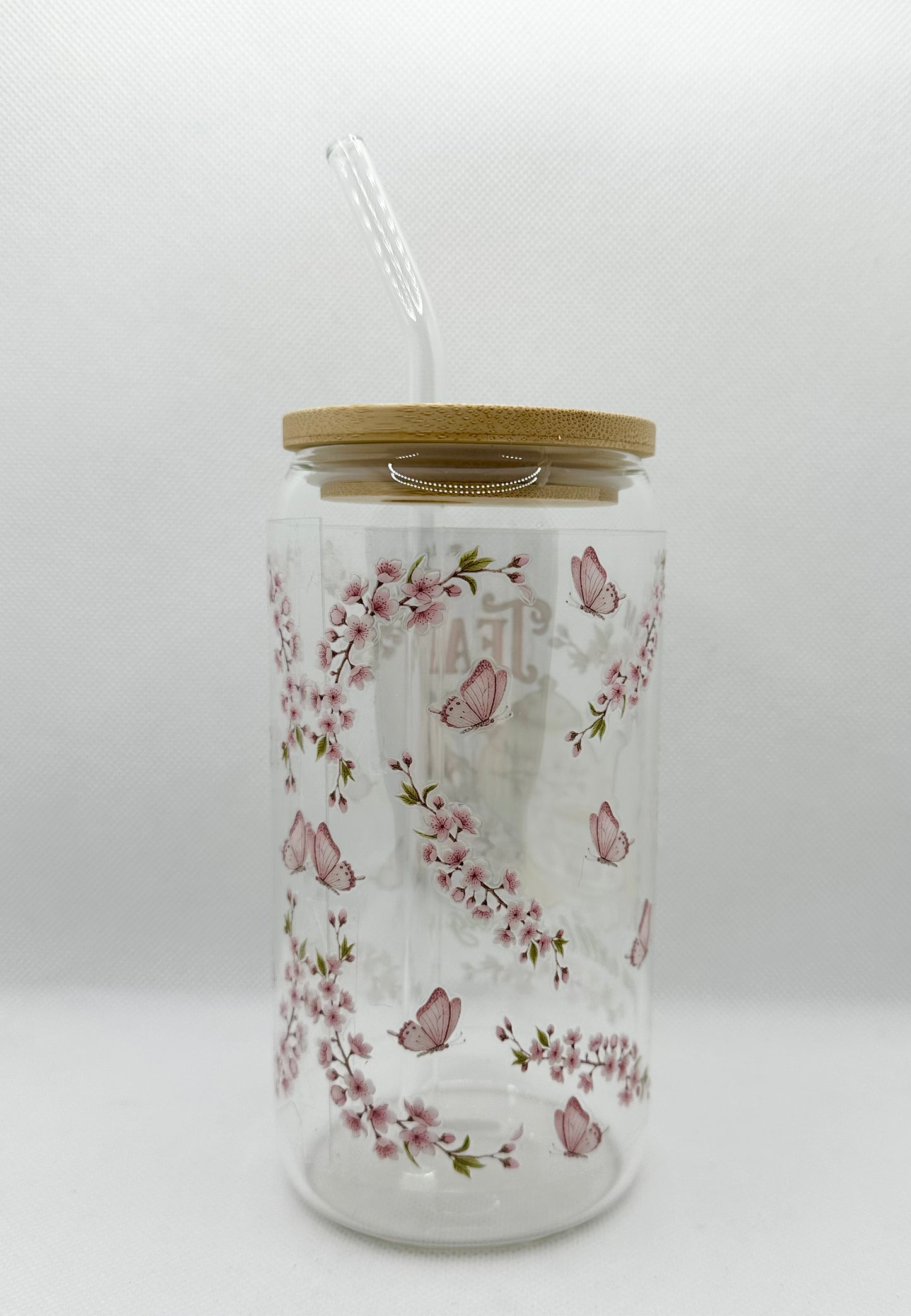Pink - "I'm the Tea you will be having" B TV Show 16oz Glass Tumbler with Straw