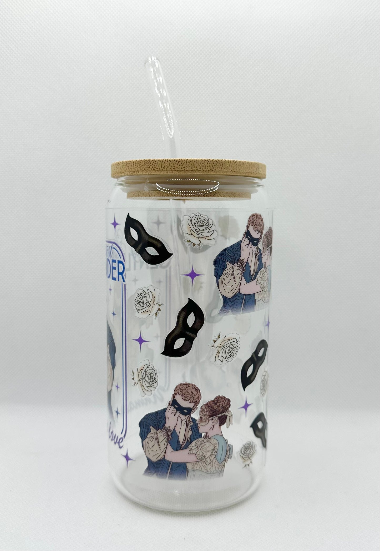 Masquerade Ball B TV Show 16oz Glass Tumbler with Straw