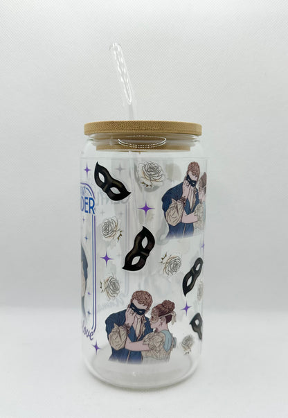 Masquerade Ball B TV Show 16oz Glass Tumbler with Straw