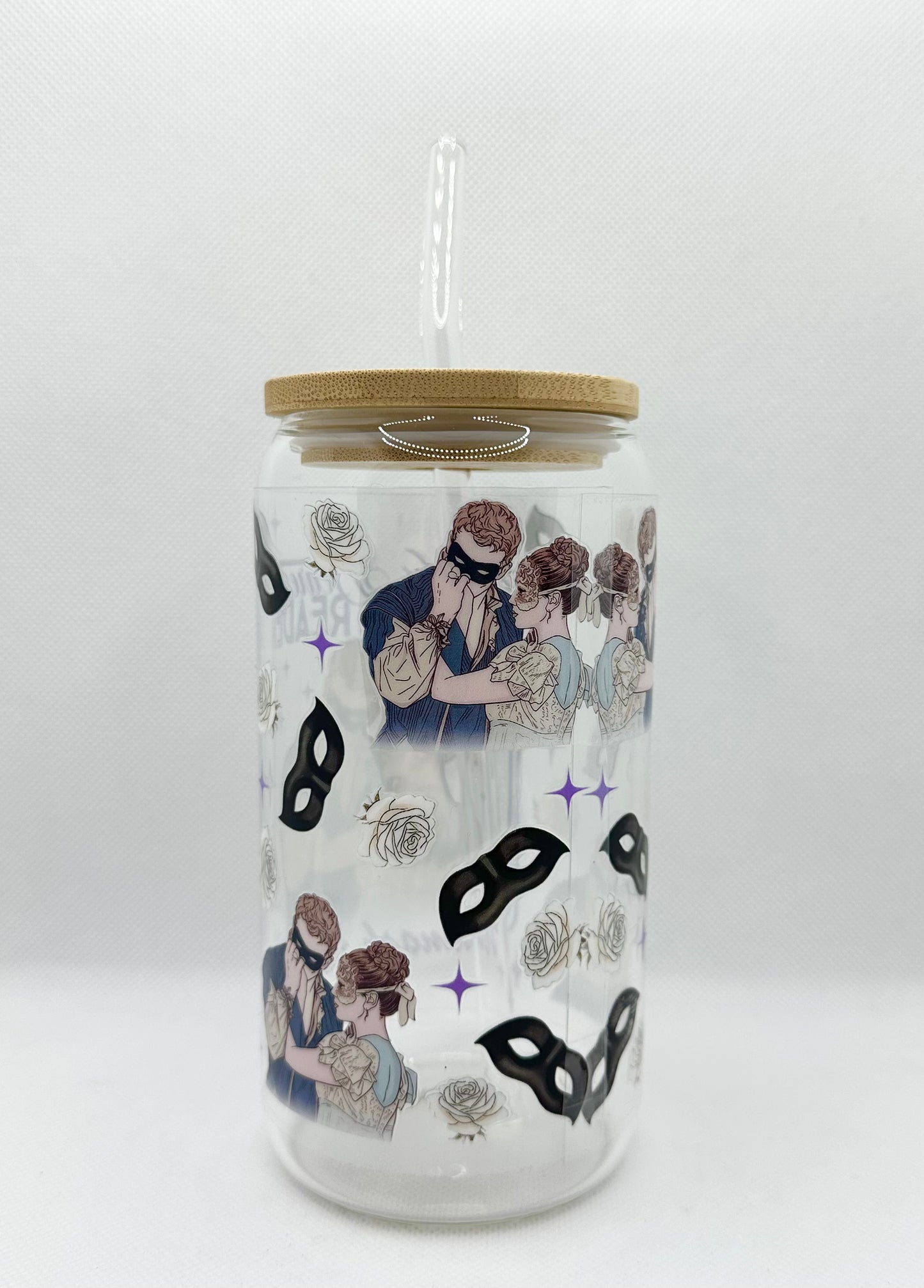 Masquerade Ball B TV Show 16oz Glass Tumbler with Straw