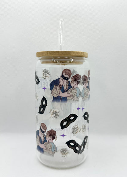 Masquerade Ball B TV Show 16oz Glass Tumbler with Straw