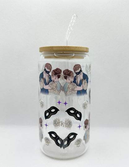 Masquerade Ball B TV Show 16oz Glass Tumbler with Straw