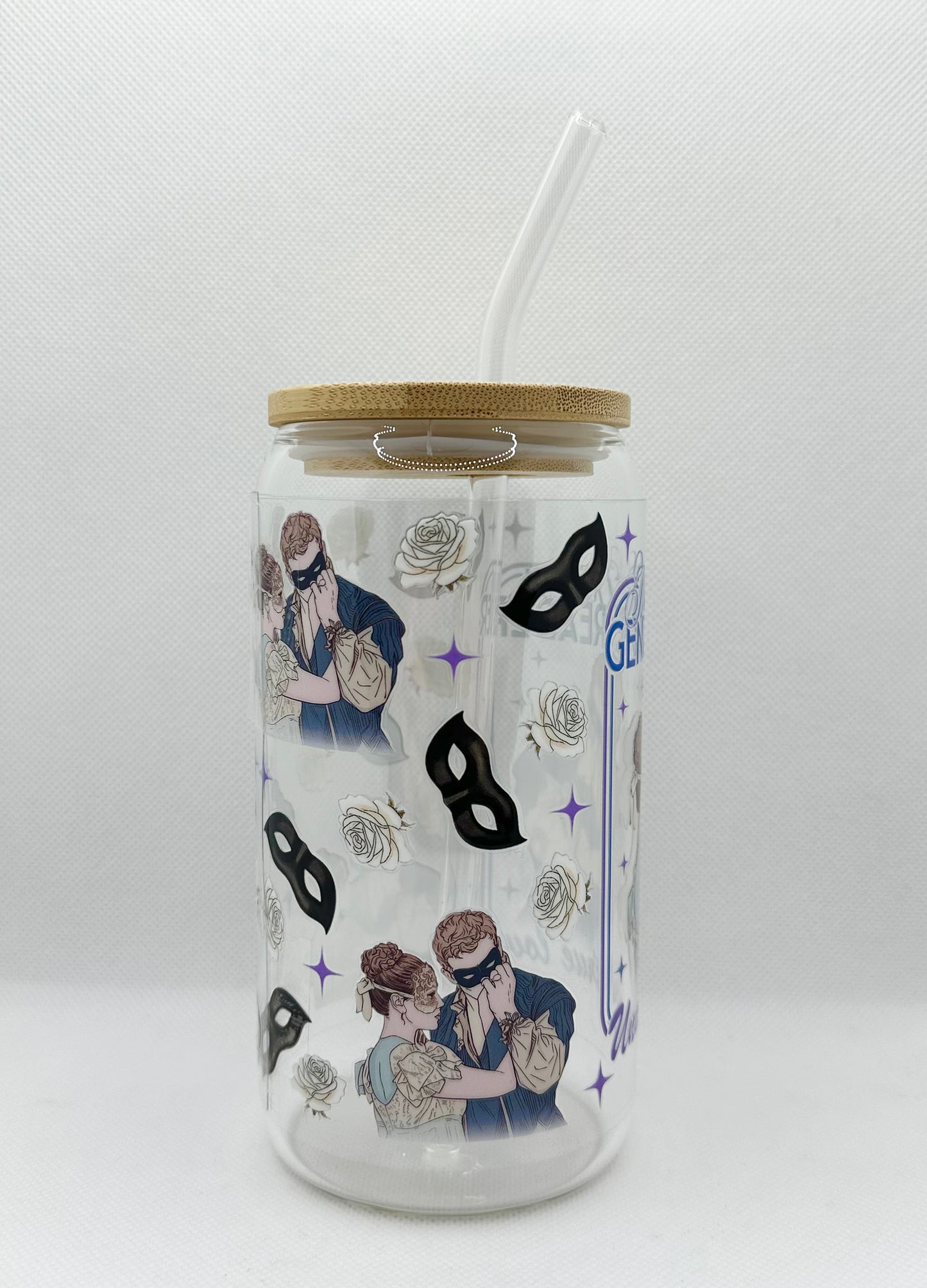 Masquerade Ball B TV Show 16oz Glass Tumbler with Straw