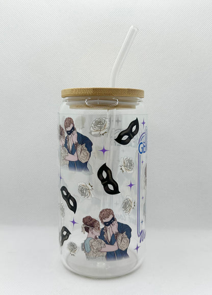 Masquerade Ball B TV Show 16oz Glass Tumbler with Straw